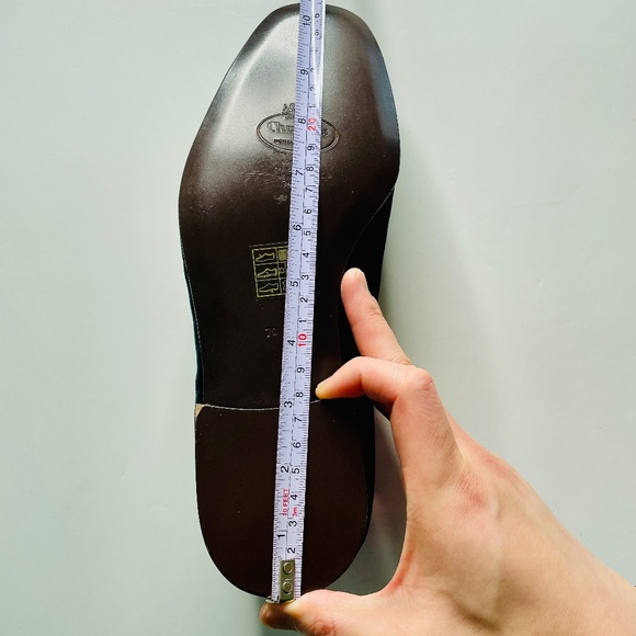 Church's Sovereign Black Velvet Gold Crown Embroidered Men's Evening Loafers 7 F - Picture 9 of 16